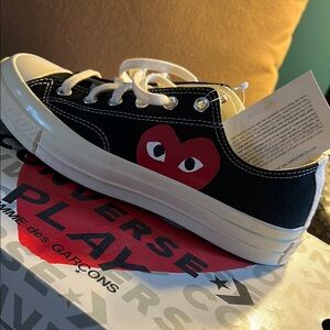 Converse x Comme des Garçons Black Sneakers size 8/m 10/w